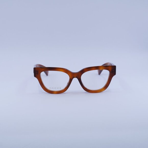 Gucci GG1837O 002 Eyeglasses Havana 51mm Cat Eye Frame - Picture 2 of 10